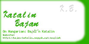 katalin bajan business card